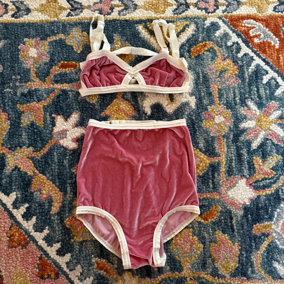 Solstice Other - Solistice Pink Velvet Everyday Bralette + Velvet Everyday Underwear Set S